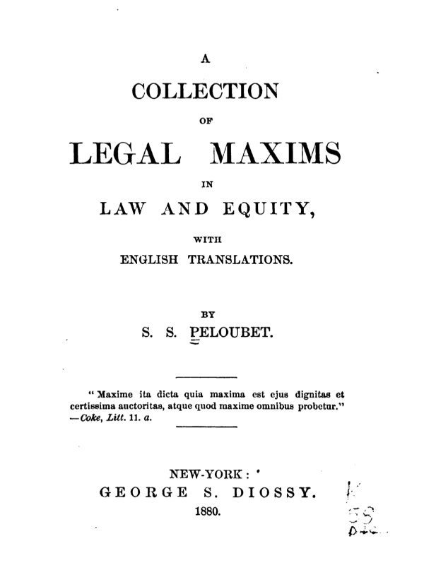 Legal Maxims